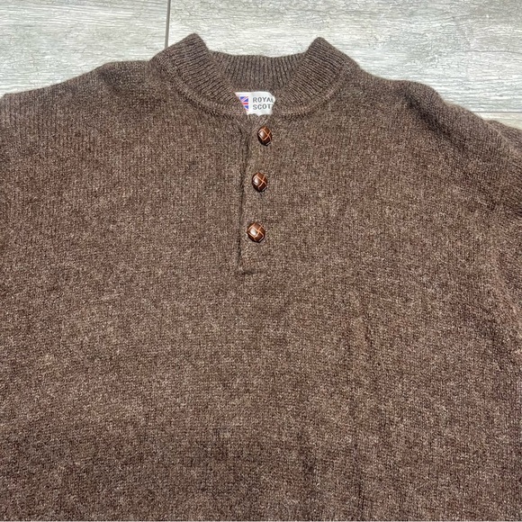 Royal Scott pure wool brown sweater size Xl - Picture 4 of 10